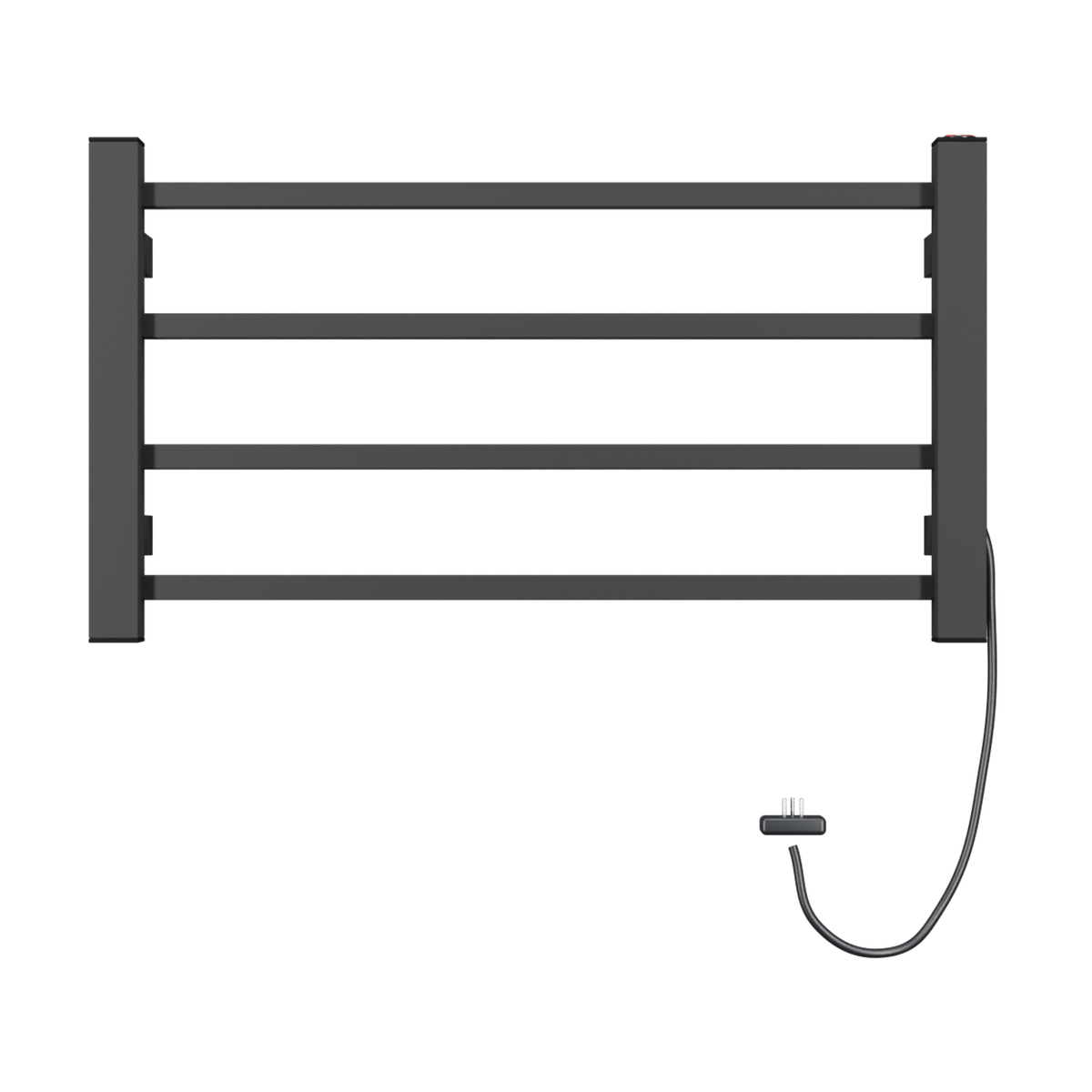 Toalheiro Térmico Sutil 4 Barras Aço Inox 304 — Preto Fosco