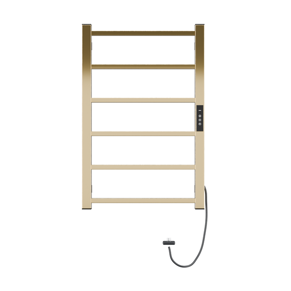 Toalheiro Térmico Sutil 60x40 Dourado Polido com timer fio aparente
