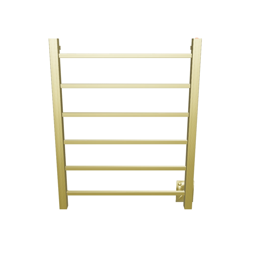 Toalheiro Térmico Unique Slim Dourado Escovado, fio oculto, com botão